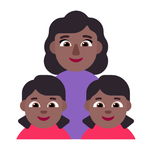 Famiglia - Donna: carnagione medio-scura, Ragazza: carnagione medio-scura, Ragazza: carnagione medio-scura per Microsoft Windows 11 23H2 June 2024 Update