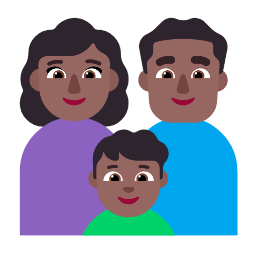 Família - Mulher: Tom de pele médio-escuro, Homem: Tom de pele médio-escuro, Menino: Tom de pele médio-escuro para Microsoft Windows 11 23H2 June 2024 Update