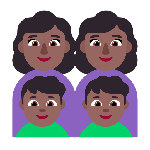 Famiglia - Donna: Carnagione medio-scura, Donna: Carnagione medio-scura, Ragazzo: Carnagione medio-scura, Ragazzo: Carnagione medio-scura per Microsoft Windows 11 23H2 June 2024 Update