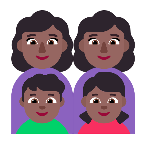 Famiglia - Donna: Carnagione medio-scura, Donna: Carnagione medio-scura, Ragazzo: Carnagione medio-scura, Ragazza: Carnagione medio-scura per Microsoft Windows 11 23H2 June 2024 Update