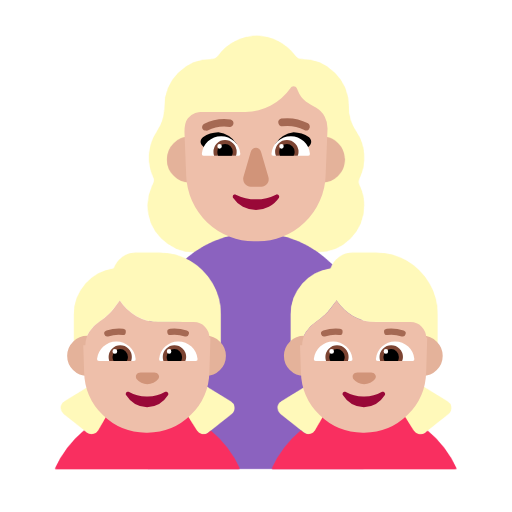 Οικογένεια - Γυναίκα: Μεσαίου ανοιχτού τόνου δέρματος, Κορίτσι: Μεσαίου ανοιχτού τόνου δέρματος, Κορίτσι: Μεσαίου ανοιχτού τόνου δέρματος για Microsoft Windows 11 23H2 June 2024 Update