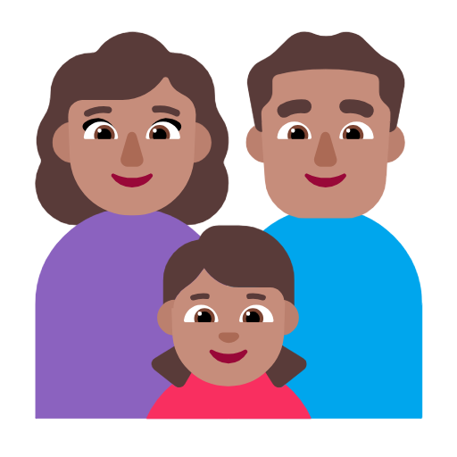 Οικογένεια - Γυναίκα: Μεσαίου τόνου δέρματος, Άνδρας: Μεσαίου τόνου δέρματος, Κορίτσι: Μεσαίου τόνου δέρματος για Microsoft Windows 11 23H2 June 2024 Update