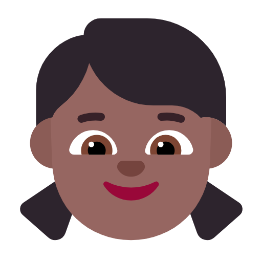 Dívka: Středně tmavý odstín pleti pro Microsoft Windows 11 23H2 June 2024 Update