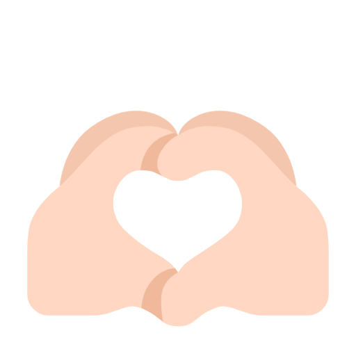 Handen in de vorm van een hart: lichte huidskleur voor Microsoft Windows 11 23H2 June 2024 Update