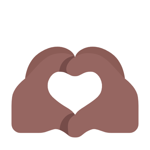 Mãos Em Coração: Pele Morena Escura para Microsoft Windows 11 23H2 June 2024 Update