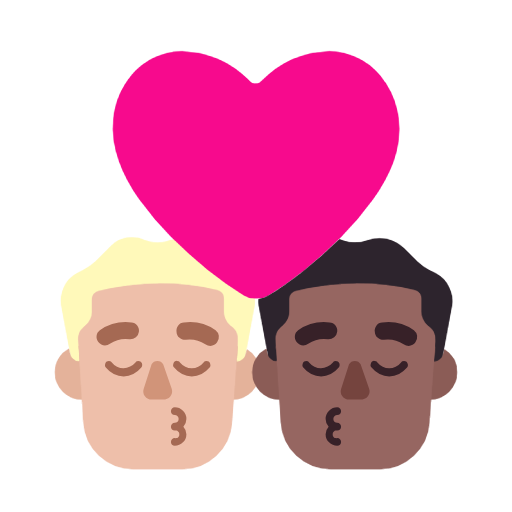 Microsoft Windows 11 23H2 June 2024 Update의 경우 키스: 남자 남자 연한 갈색 피부 진한 갈색 피부