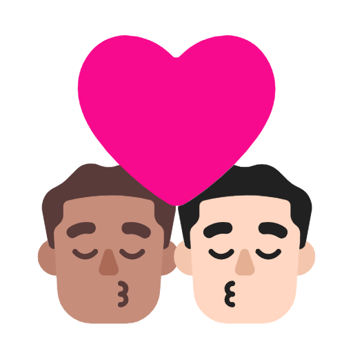 Φιλί: άντρας, άντρας, μεσαίος τόνος δέρματος, ανοιχτόχρωμος τόνος δέρματος για Microsoft Windows 11 23H2 June 2024 Update