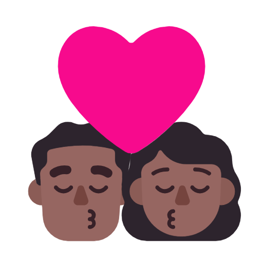 Kiss – Muž: středně tmavý odstín pleti, Žena: středně tmavý odstín pleti pro Microsoft Windows 11 23H2 June 2024 Update