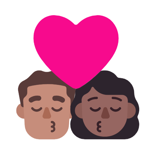 Kiss - Man: Medium Skin Tone, Woman: Medium-Dark Skin Tone for Microsoft Windows 11 23H2 June 2024 Update