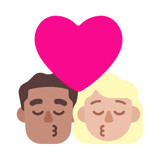 Kuss - Mann: mittlerer Hautton, Frau: mittelheller Hautton für Microsoft Windows 11 23H2 June 2024 Update