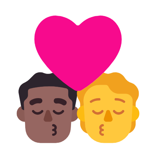 Bacio: Uomo, Persona, Carnagione medio-scura, Nessuna carnagione per Microsoft Windows 11 23H2 June 2024 Update