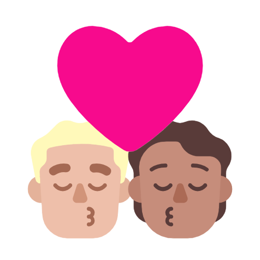 Kuss: Mann, Person, mittelheller Hautton, mittlerer Hautton für Microsoft Windows 11 23H2 June 2024 Update