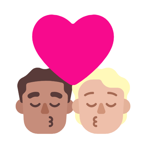 Kuss: Mann, Person, mittlerer Hautton, mittelheller Hautton für Microsoft Windows 11 23H2 June 2024 Update