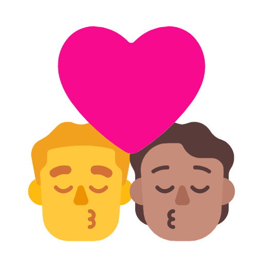 Φιλί: Άνδρας, Πρόσωπο, Χωρίς τόνο δέρματος, Μεσαίο τόνο δέρματος για Microsoft Windows 11 23H2 June 2024 Update