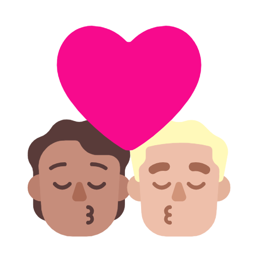 Kuss: Person, Mann, mittlerer Hautton, mittelheller Hautton für Microsoft Windows 11 23H2 June 2024 Update