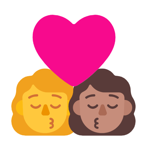 Kuss - Frau: kein Hautton, Frau: mittlerer Hautton für Microsoft Windows 11 23H2 June 2024 Update