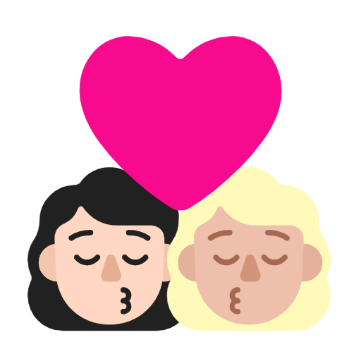 Microsoft Windows 11 23H2 June 2024 Update의 경우 키스: 여자 여자 하얀 피부 연한 갈색 피부