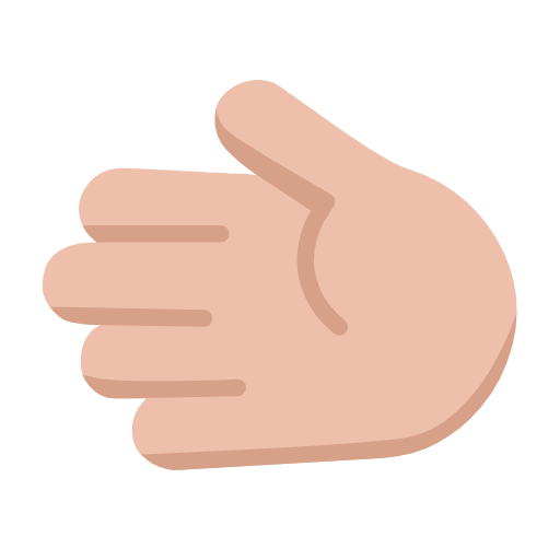 Linke Hand: Mittelhelle Hautfarbe für Microsoft Windows 11 23H2 June 2024 Update