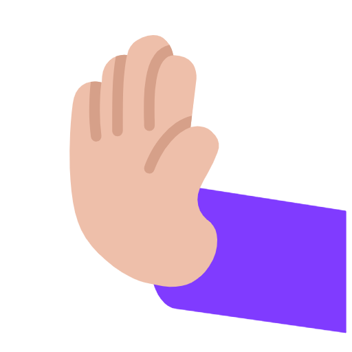 Leftwards Pushing Hand: Medium-Light Skin Tone for Microsoft Windows 11 23H2 June 2024 Update