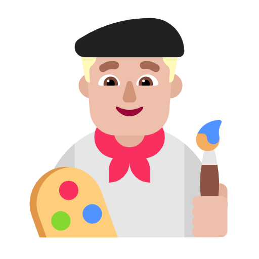 Erkek ressam: orta açık cilt tonu için Microsoft Windows 11 23H2 June 2024 Update