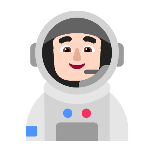 Erkek astronot: açık cilt tonu için Microsoft Windows 11 23H2 June 2024 Update