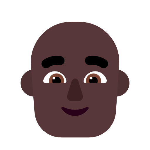 איש: גוון עור כהה, קירח עבור Microsoft Windows 11 23H2 June 2024 Update