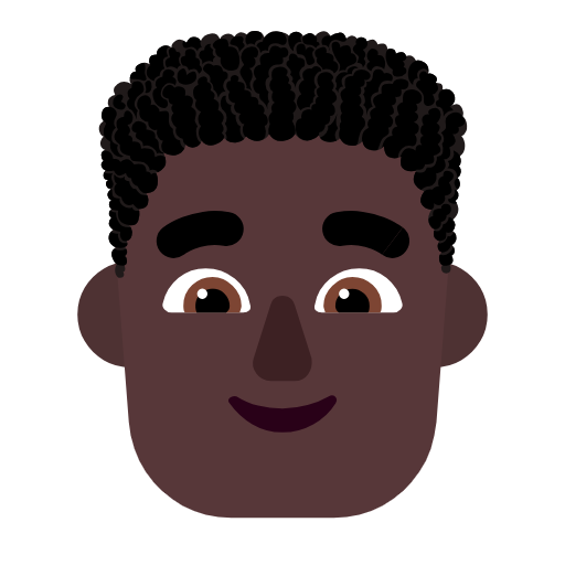 Muž: Tmavý odstín pleti, kudrnaté vlasy pro Microsoft Windows 11 23H2 June 2024 Update