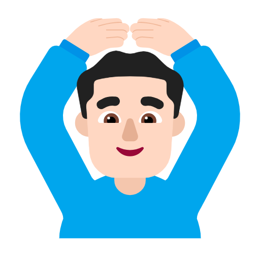 Home que fa un gest d'acord: pell clara per Microsoft Windows 11 23H2 June 2024 Update