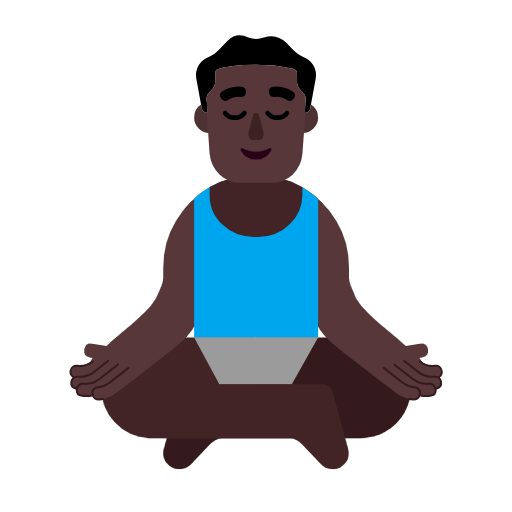 Uomo In Posizione Del Loto: Carnagione Scura per Microsoft Windows 11 23H2 June 2024 Update