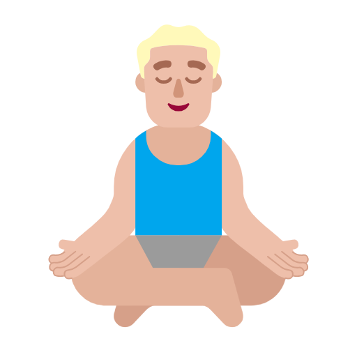 Lelaki duduk teratai: ton kulit sederhana cerah untuk Microsoft Windows 11 23H2 June 2024 Update