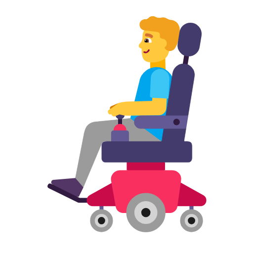 Muž na motorovém vozíku pro Microsoft Windows 11 23H2 June 2024 Update