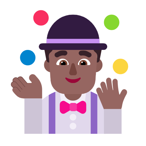 Žonglování: Středně tmavý odstín pleti pro Microsoft Windows 11 23H2 June 2024 Update