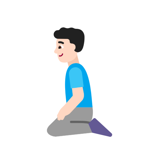 Klečící muž: světlý odstín pleti pro Microsoft Windows 11 23H2 June 2024 Update