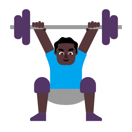 Muž zvedající závaží: Tmavý odstín pleti pro Microsoft Windows 11 23H2 June 2024 Update