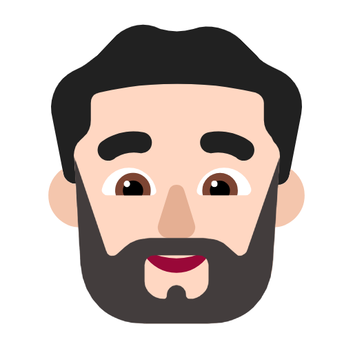 Pria: warna kulit cerah, janggut untuk Microsoft Windows 11 23H2 June 2024 Update