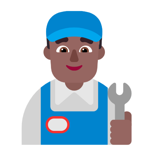 Muž Mechanik: Středně tmavý odstín pleti pro Microsoft Windows 11 23H2 June 2024 Update