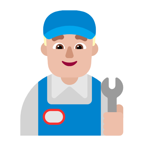 Muž Mechanik: Středně světlý odstín pleti pro Microsoft Windows 11 23H2 June 2024 Update