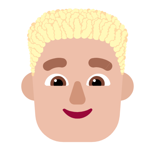 Mies: Keskivaalea ihonväri, kiharat hiukset varten Microsoft Windows 11 23H2 June 2024 Update