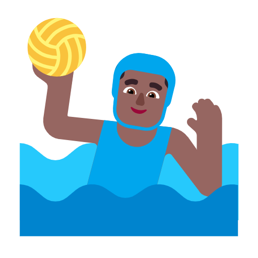 Muž hrající vodní pólo: Středně tmavý odstín pleti pro Microsoft Windows 11 23H2 June 2024 Update