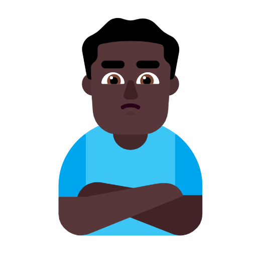 رجل عابس: بشرة بلون غامق لـ Microsoft Windows 11 23H2 June 2024 Update