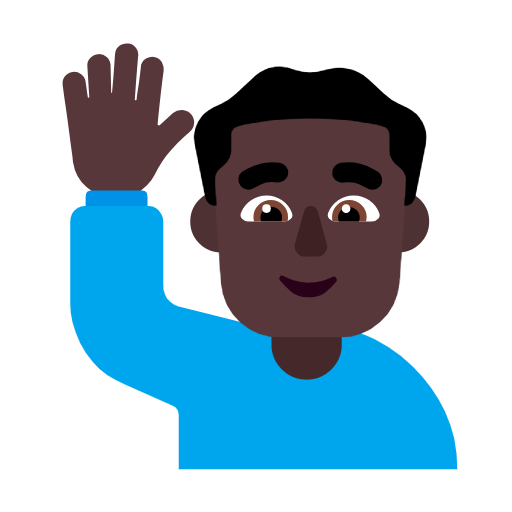 Home que aixeca la mà: pell fosca per Microsoft Windows 11 23H2 June 2024 Update