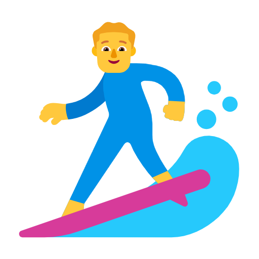 Surfujący mężczyzna dla Microsoft Windows 11 23H2 June 2024 Update