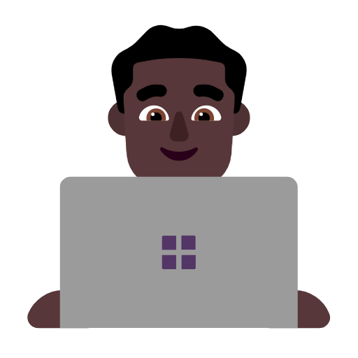 Erkek teknoloji uzmanı: koyu cilt tonu için Microsoft Windows 11 23H2 June 2024 Update