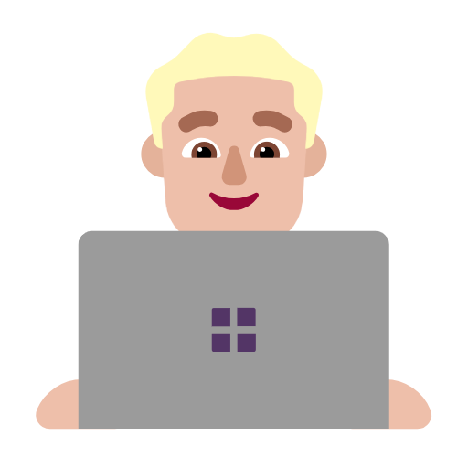 Άντρας τεχνολόγος: μεσαίος-ανοιχτόχρωμος τόνος δέρματος για Microsoft Windows 11 23H2 June 2024 Update