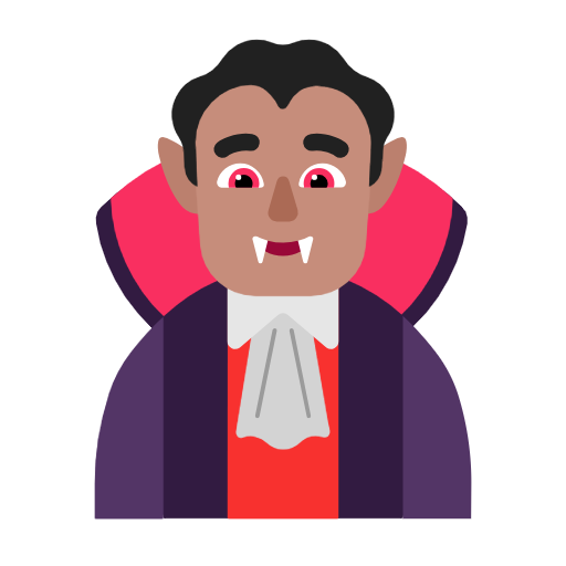 Vampir pria: warna kulit sedang untuk Microsoft Windows 11 23H2 June 2024 Update