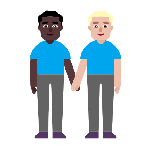 Deux Hommes Se Tenant La Main: Peau Foncée, Peau Moyennement Claire pour Microsoft Windows 11 23H2 June 2024 Update