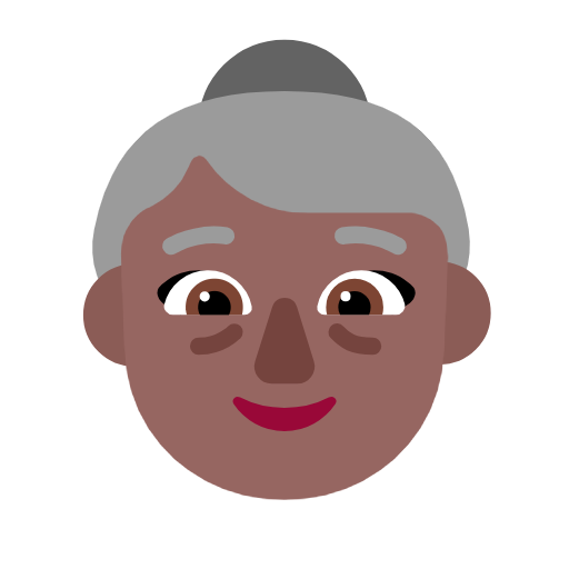 Old Woman: Medium-Dark Skin Tone for Microsoft Windows 11 23H2 June 2024 Update