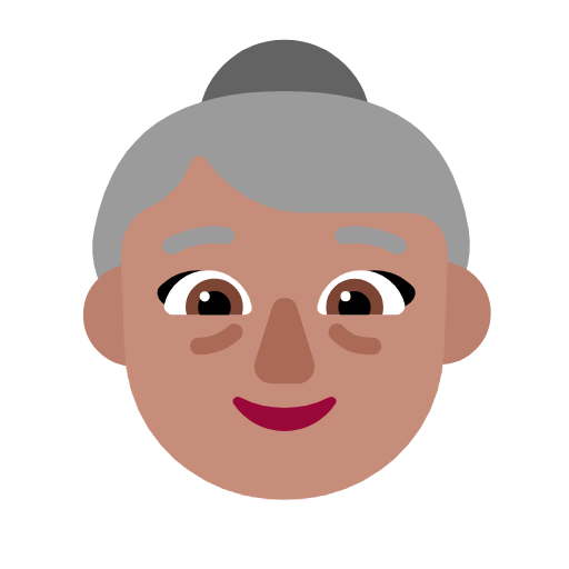 Oude vrouw: getinte huidskleur voor Microsoft Windows 11 23H2 June 2024 Update