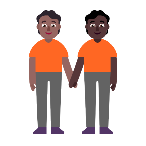 Hai người nắm tay: màu da tối trung bình và màu da tối cho Microsoft Windows 11 23H2 June 2024 Update