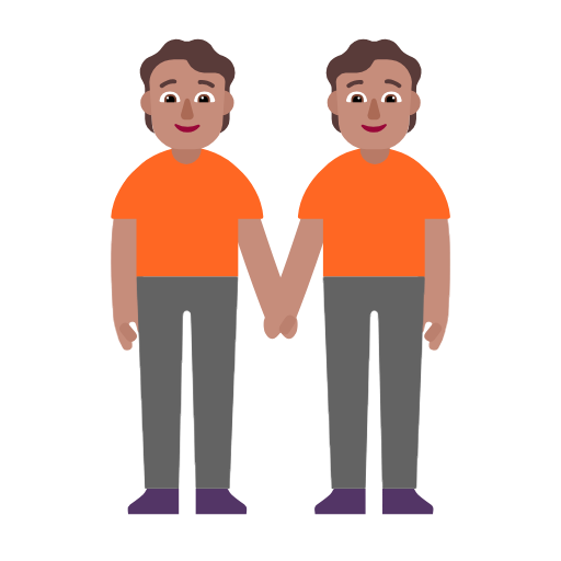 Oameni care se țin de mână: Ton mediu al pielii pentru Microsoft Windows 11 23H2 June 2024 Update